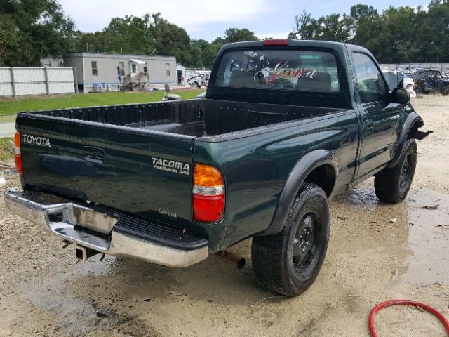 5TENM92N21Z761928 - 2001 TOYOTA TACOMA PRE GREEN photo 4