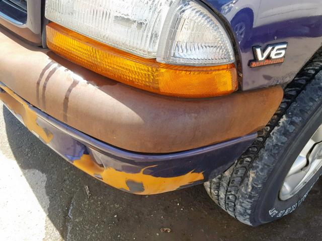 1B7GL22X5WS540548 - 1998 DODGE DAKOTA BLUE photo 9