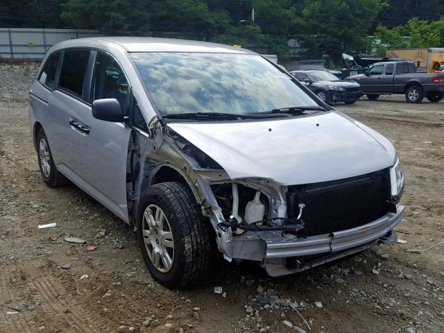 5FNRL5H21DB057493 - 2013 HONDA ODYSSEY LX SILVER photo 1