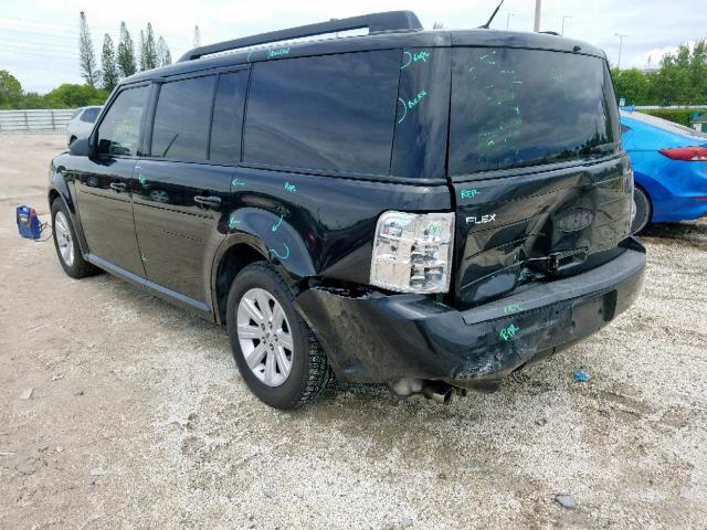 2FMGK5BC9ABA46483 - 2010 FORD FLEX SE BLACK photo 3