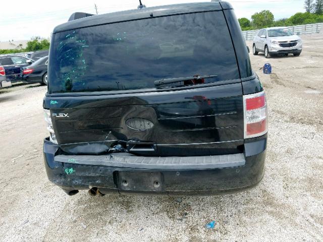 2FMGK5BC9ABA46483 - 2010 FORD FLEX SE BLACK photo 9