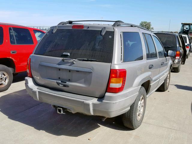 1J4GW48S4YC287390 - 2000 JEEP GRAND CHER GRAY photo 4