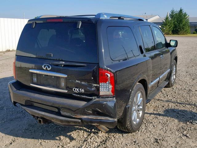 5N3AA08C98N909856 - 2008 INFINITI QX56 BLACK photo 4