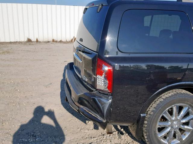 5N3AA08C98N909856 - 2008 INFINITI QX56 BLACK photo 9