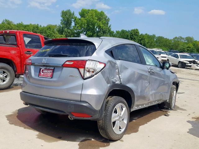 3CZRU6H5XKM712122 - 2019 HONDA HR-V EX SILVER photo 4