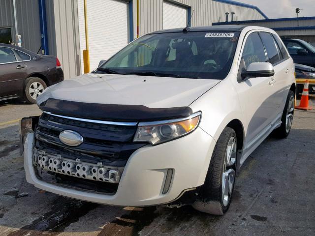 2FMDK3AK4CBA87378 - 2012 FORD EDGE SPORT WHITE photo 2