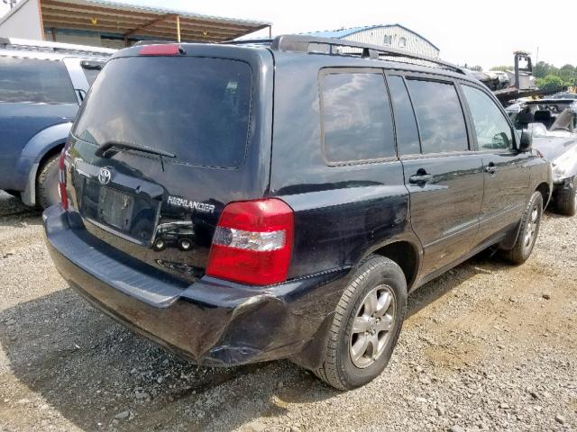 JTEDP21A760105784 - 2006 TOYOTA HIGHLANDER BLACK photo 4