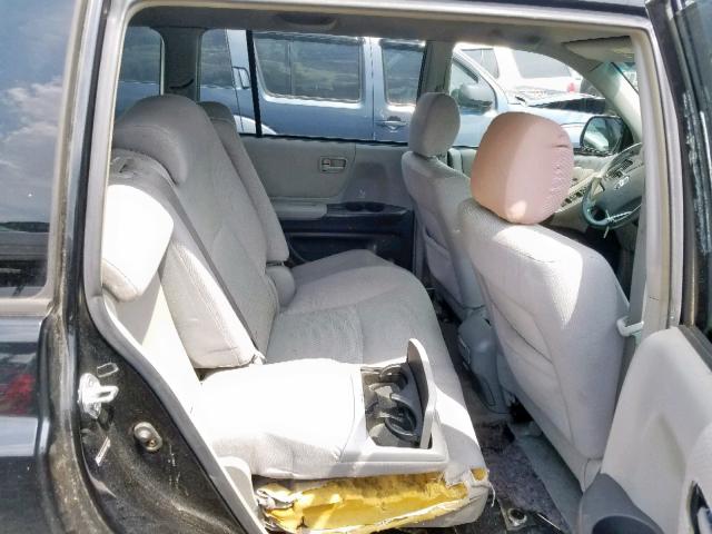 JTEDP21A760105784 - 2006 TOYOTA HIGHLANDER BLACK photo 6