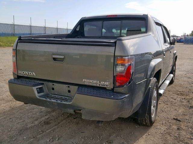 2HJYK16517H004646 - 2007 HONDA RIDGELINE BEIGE photo 4