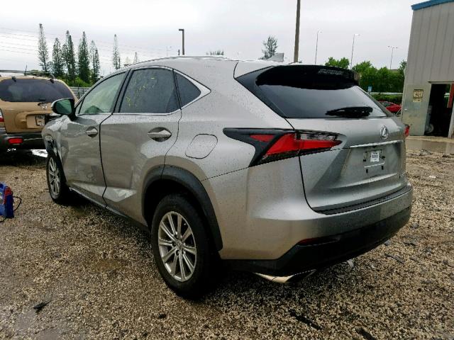 JTJYARBZ1G2032435 - 2016 LEXUS NX 200T GRAY photo 3