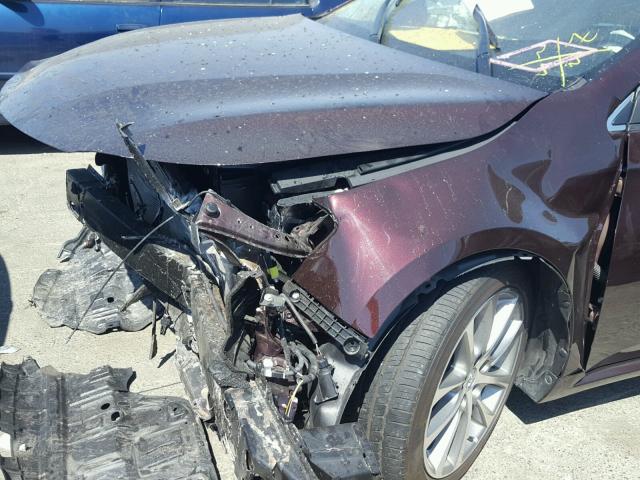 4T1BK1EB2FU190268 - 2015 TOYOTA AVALON XLE MAROON photo 9