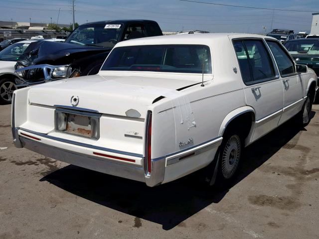 1G6CD53B5P4217643 - 1993 CADILLAC DEVILLE WHITE photo 4