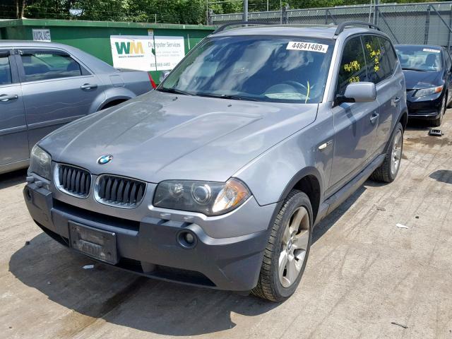 WBXPA93495WD04808 - 2005 BMW X3 3.0I SILVER photo 2