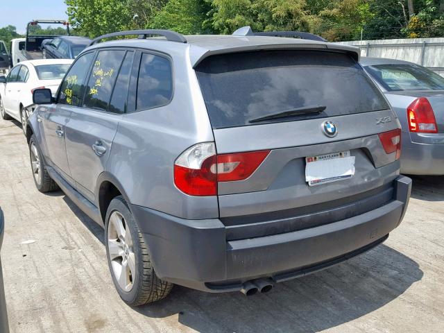 WBXPA93495WD04808 - 2005 BMW X3 3.0I SILVER photo 3