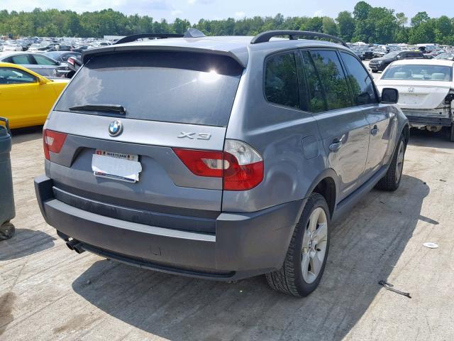 WBXPA93495WD04808 - 2005 BMW X3 3.0I SILVER photo 4