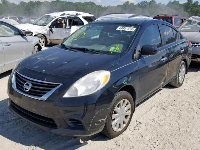 3N1CN7AP7CL893894 - 2012 NISSAN VERSA S BLACK photo 2