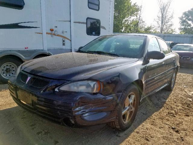 1G2NF52F52C184490 - 2002 PONTIAC GRAND AM S BLACK photo 2