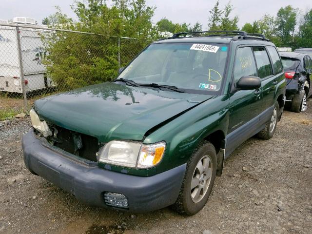 JF1SF63502H736030 - 2002 SUBARU FORESTER L GREEN photo 2