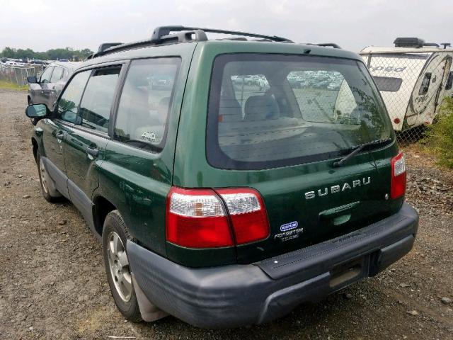 JF1SF63502H736030 - 2002 SUBARU FORESTER L GREEN photo 3