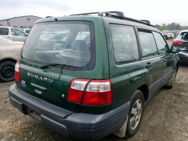 JF1SF63502H736030 - 2002 SUBARU FORESTER L GREEN photo 4