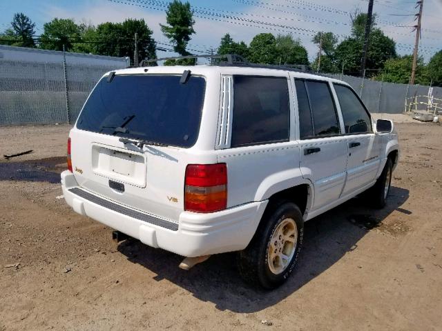 1J4GX78Y4WC304365 - 1998 JEEP GRAND CHER WHITE photo 4