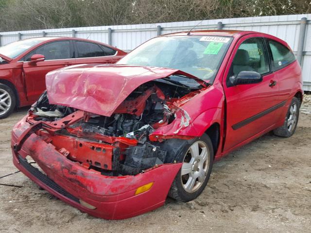 3FAFP31ZX4R102616 - 2004 FORD FOCUS ZX3 RED photo 2