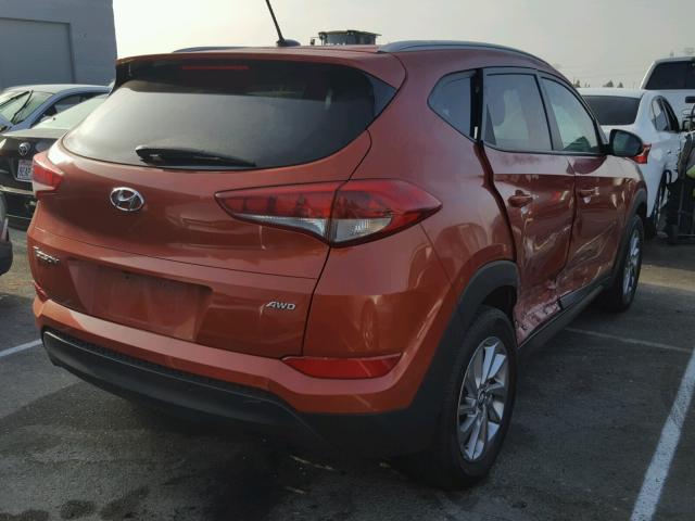 KM8J3CA4XGU128839 - 2016 HYUNDAI TUCSON LIM ORANGE photo 4