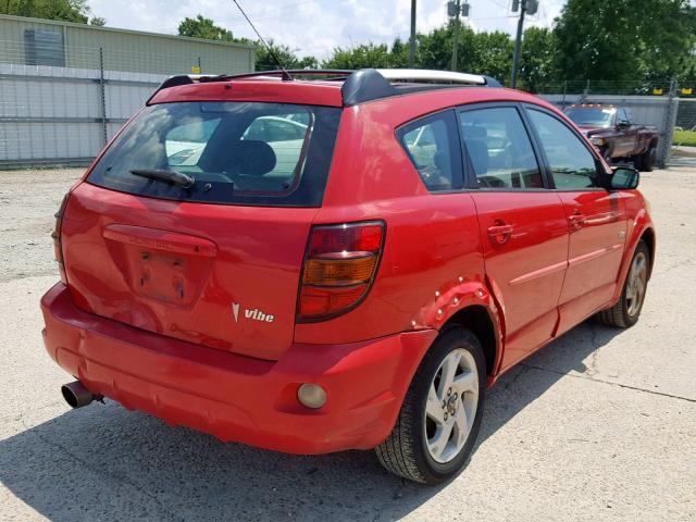 5Y2SL62804Z433714 - 2004 PONTIAC VIBE RED photo 4