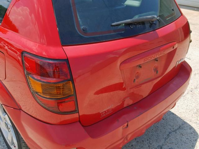 5Y2SL62804Z433714 - 2004 PONTIAC VIBE RED photo 9