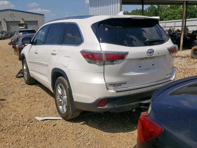 5TDYKRFHXFS056256 - 2015 TOYOTA HIGHLANDER WHITE photo 3