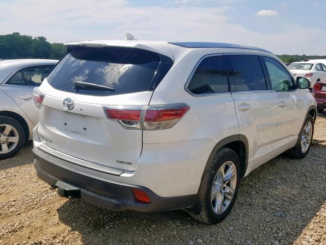 5TDYKRFHXFS056256 - 2015 TOYOTA HIGHLANDER WHITE photo 4