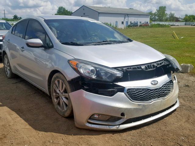 KNAFX4A87E5127918 - 2014 KIA FORTE EX SILVER photo 1