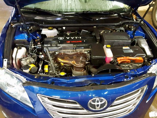 4T1BB46K88U059803 - 2008 TOYOTA CAMRY HYBR BLUE photo 7