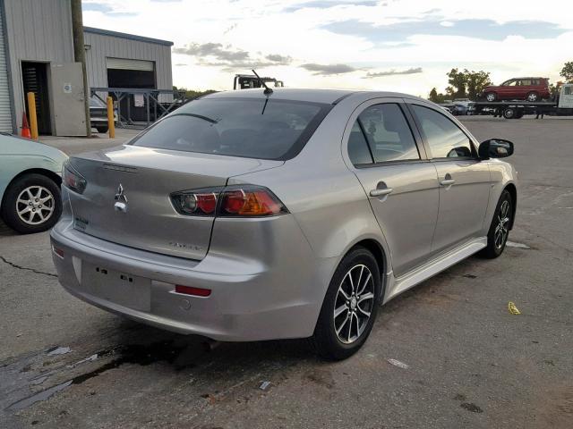 JA32U2FU7HU003158 - 2017 MITSUBISHI LANCER ES SILVER photo 4