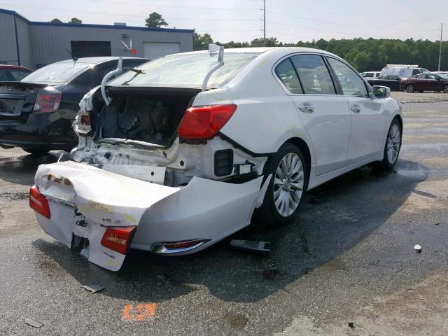 JH4KC1F56FC000597 - 2015 ACURA RLX TECH WHITE photo 4