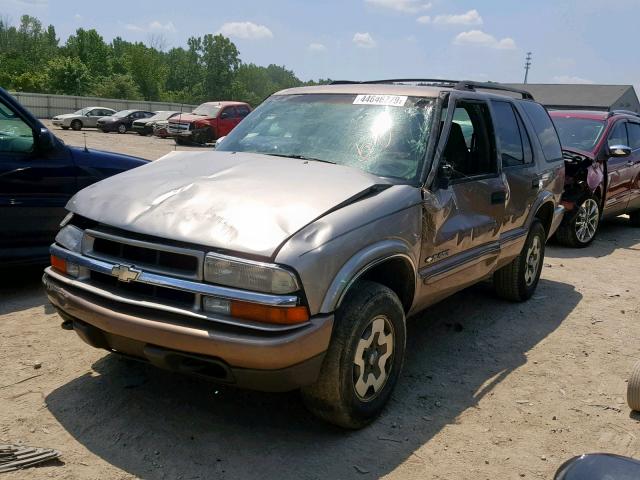 1GNDT13X63K127505 - 2003 CHEVROLET BLAZER BROWN photo 2