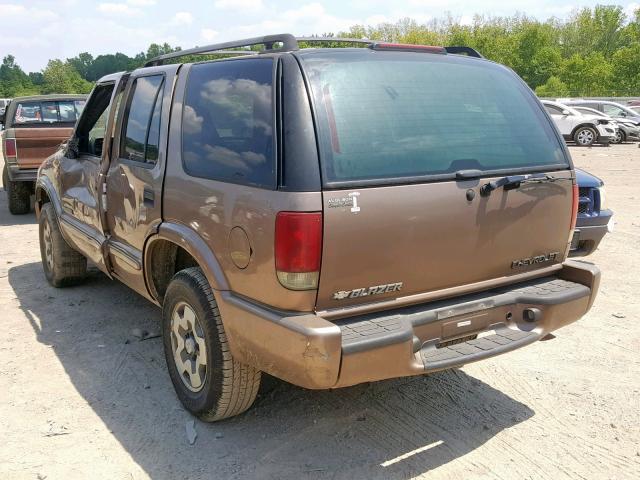 1GNDT13X63K127505 - 2003 CHEVROLET BLAZER BROWN photo 3