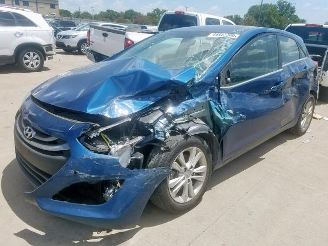 KMHD35LH0EU181880 - 2014 HYUNDAI ELANTRA GT BLUE photo 2