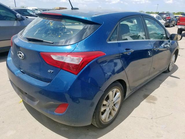 KMHD35LH0EU181880 - 2014 HYUNDAI ELANTRA GT BLUE photo 4