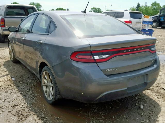 1C3CDFBA5DD195106 - 2013 DODGE DART SXT GRAY photo 3