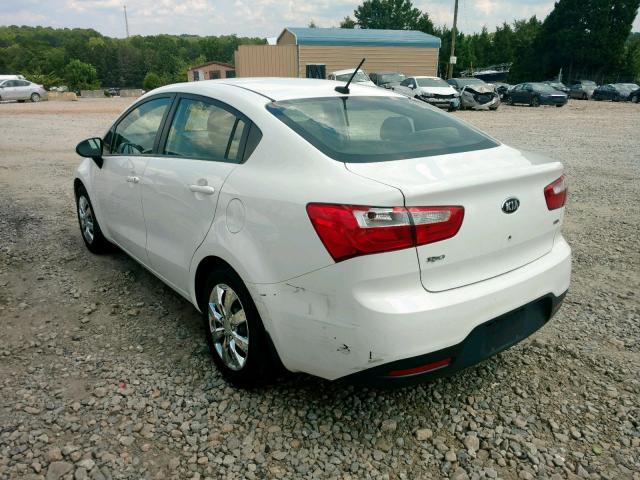 KNADM4A33D6246031 - 2013 KIA RIO LX WHITE photo 3