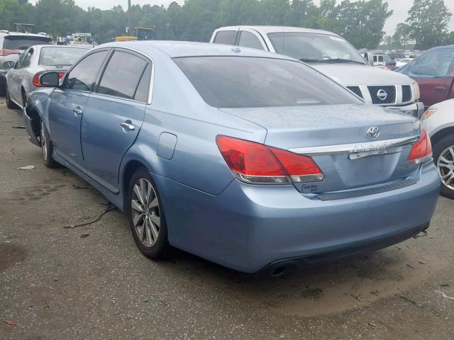 4T1BK3DB3BU436963 - 2011 TOYOTA AVALON BAS BLUE photo 3