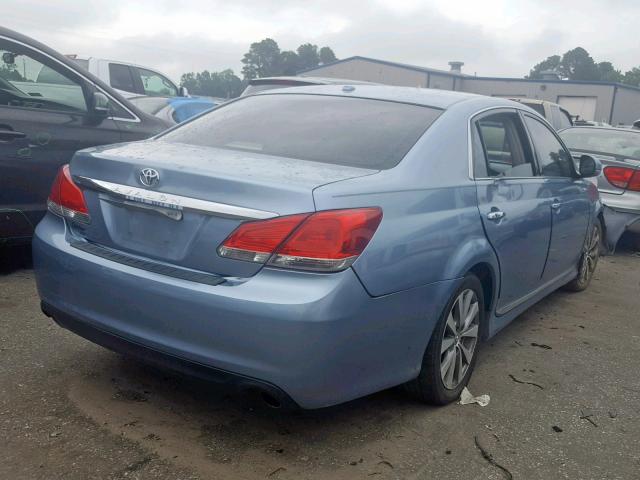 4T1BK3DB3BU436963 - 2011 TOYOTA AVALON BAS BLUE photo 4