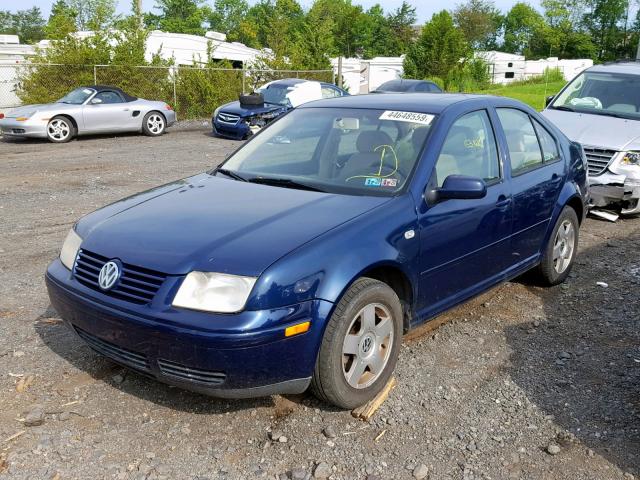 3VWSK69M01M205177 - 2001 VOLKSWAGEN JETTA GLS BLUE photo 2