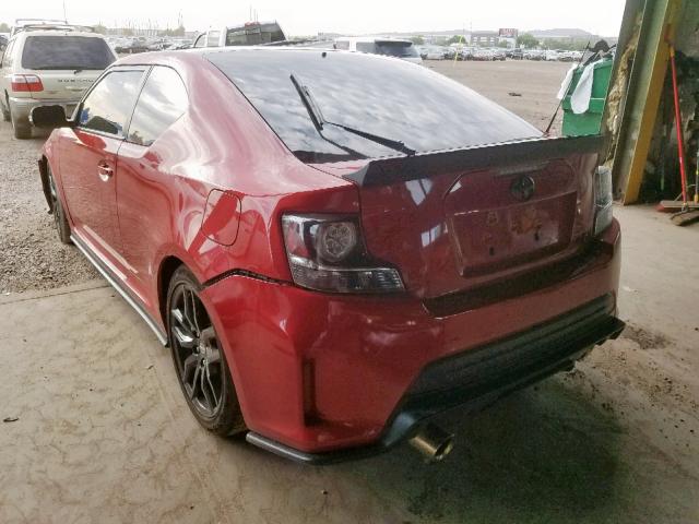 JTKJF5C71GJ025768 - 2016 TOYOTA SCION TC წითელი ფოტო 3