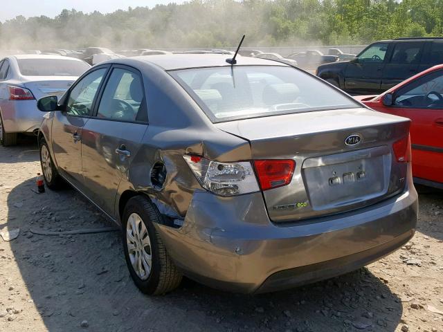 KNAFU4A22B5380404 - 2011 KIA FORTE EX GRAY photo 3