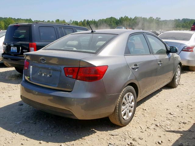 KNAFU4A22B5380404 - 2011 KIA FORTE EX GRAY photo 4