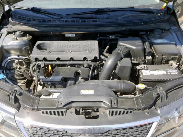 KNAFU4A22B5380404 - 2011 KIA FORTE EX GRAY photo 7