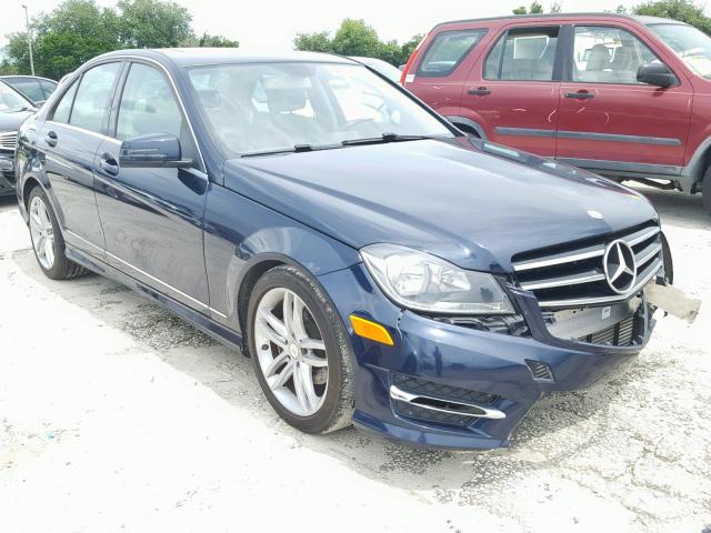 WDDGF4HB3EA941055 - 2014 MERCEDES-BENZ C 250 BLUE photo 1