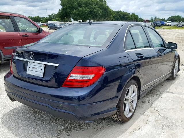 WDDGF4HB3EA941055 - 2014 MERCEDES-BENZ C 250 BLUE photo 4